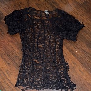 Bebe see through bathing suit cover up